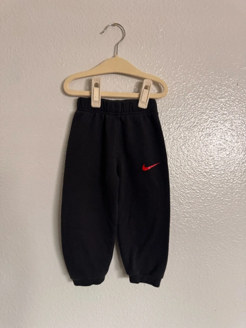 Nike Black Kids Hoodie & Joggers with Red Swoosh - Picture 3 of 5
